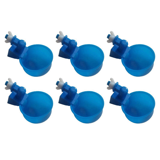 6pcs Chicken Drinking Bowl Poultry Waterer Feeder Automatic Drinking Cups Coop