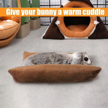 Small Animal Bed Cushion Plush Sleeping Mat for Pet Carrier Cage Nest Hamster - Pink
