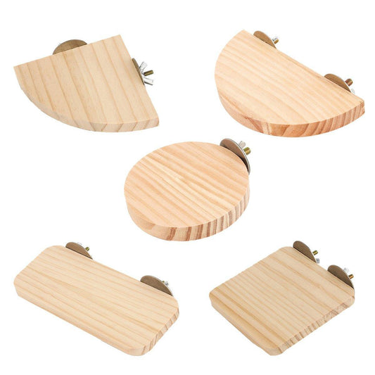 Hamster Parrot Play Stand Jump Platform Squirrel Cage Accessories Gear Pet Toy - A2101 (10*10*1.2cm)